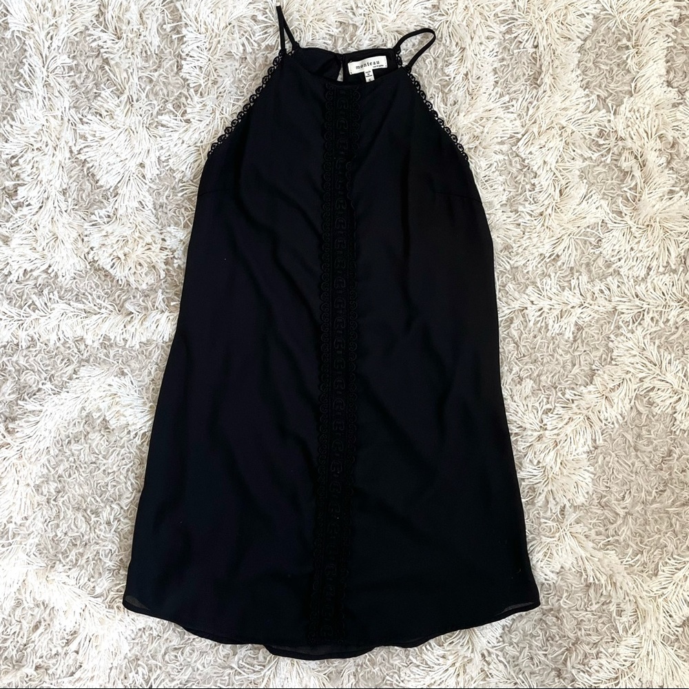 Monteau - High Neck Little Black Dress